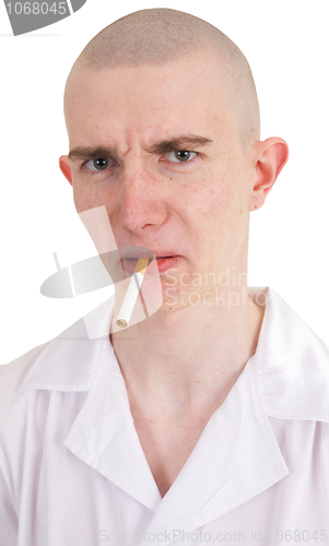 Image of Man holding cigarette