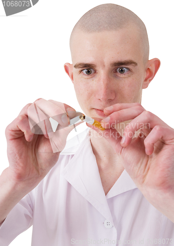 Image of Man and cigarette