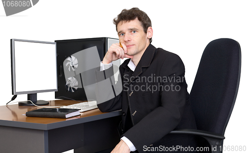 Image of Businessman on the workplace