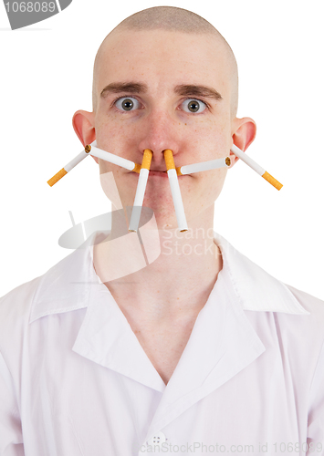 Image of Man and cigarette