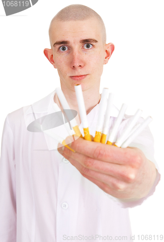 Image of Man and cigarettes
