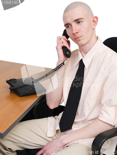 Image of Telephone and man