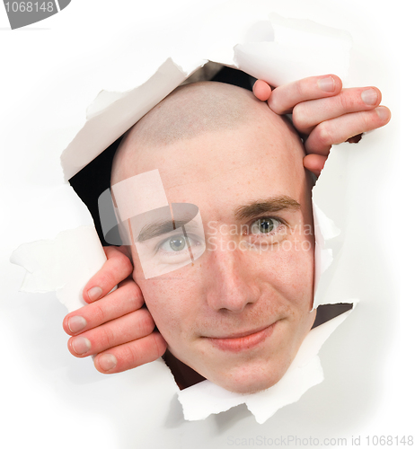 Image of Face and paper