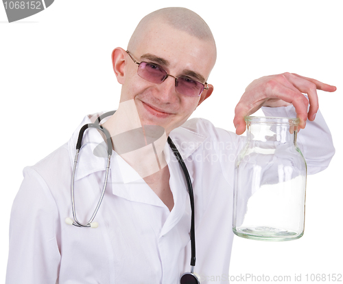 Image of Man in doctor's smock