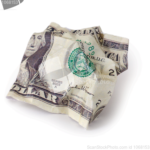 Image of crumpled dollar