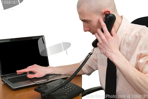 Image of Telephone and man