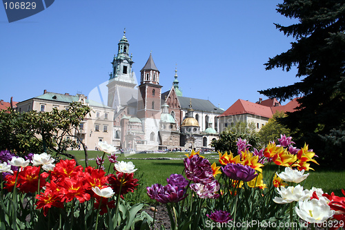 Image of Wawel castle and garden