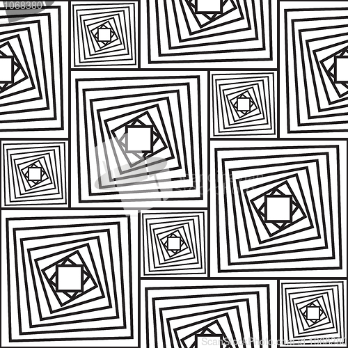 Image of Black-and-white abstract background with squares