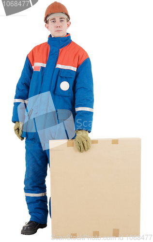 Image of Labourer with box