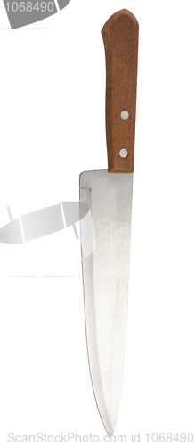 Image of Kitchen knife with a wooden haft