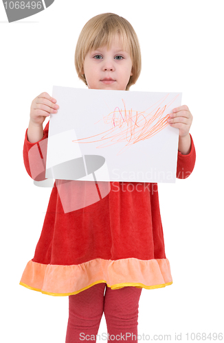 Image of Little girl with drawing