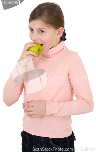 Image of Girl with apple