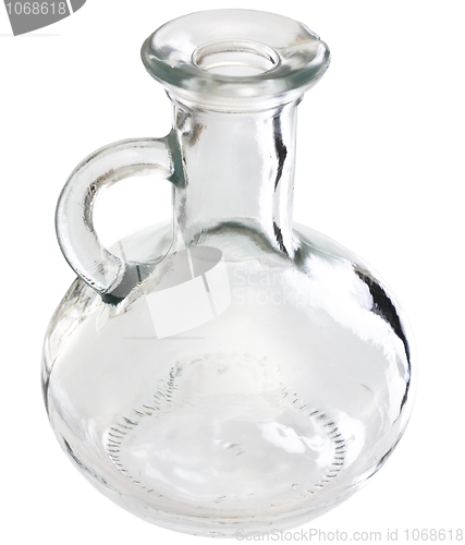 Image of A transparent glass carafe