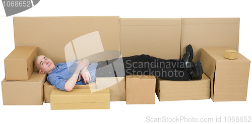 Image of Man on sofa