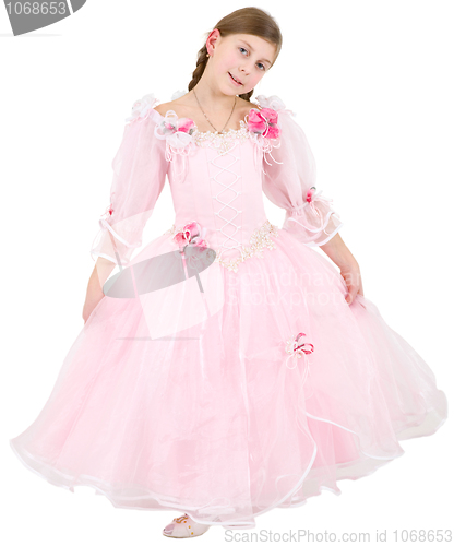 Image of Girlie in pinkish dress