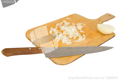 Image of Knife and preparation board