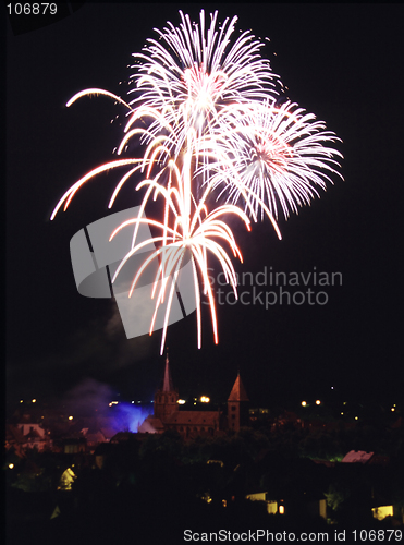 Image of Fireworks over the city