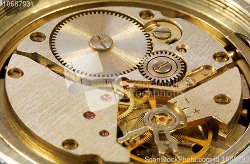 Image of Macrophoto of mechanical watch