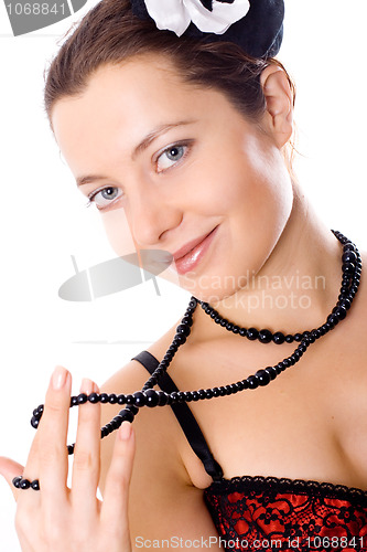 Image of attractive woman in corset