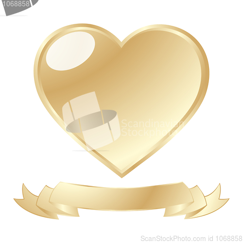 Image of golden shiny heart
