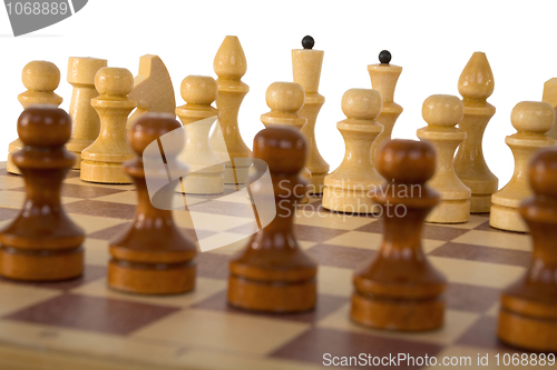Image of Chess-men on board