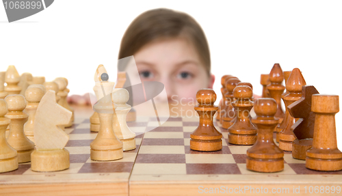 Image of Girl ang chess