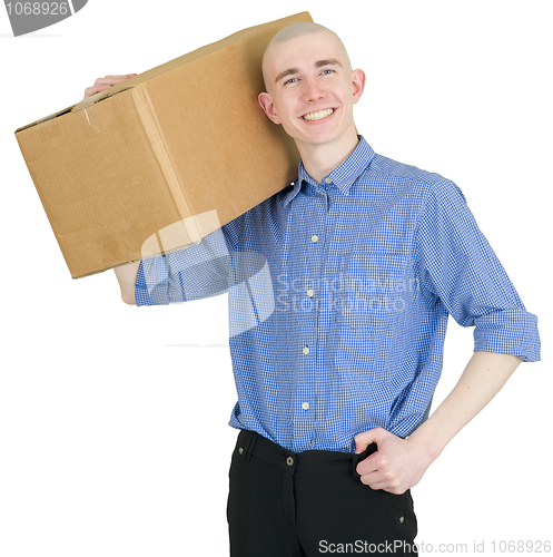 Image of Man and cardboard