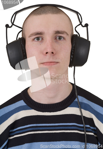 Image of The man in earphones 