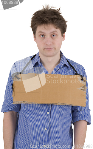 Image of Man with carton tablet