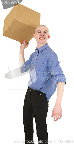 Image of Man and cardboard