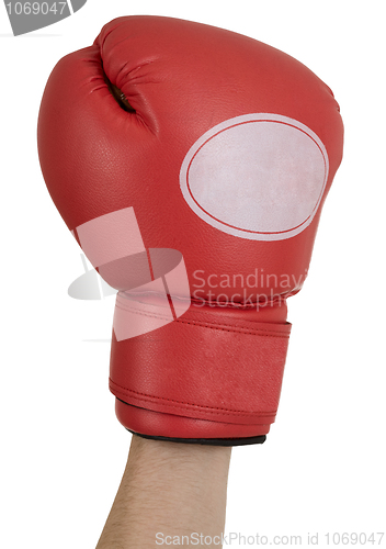 Image of Hand in a red boxing glove