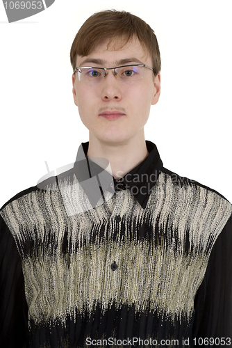 Image of Portrait of the young guy in spectacles