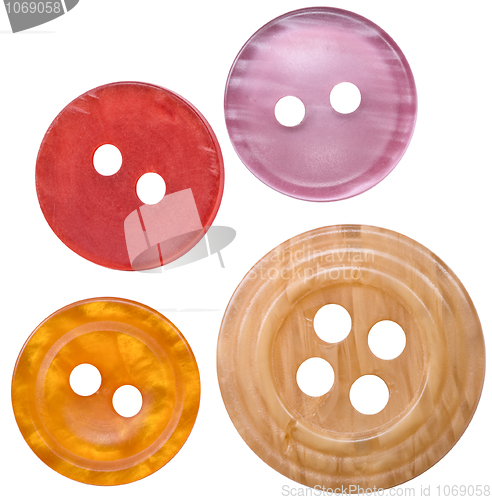 Image of Multicolored plastic buttons
