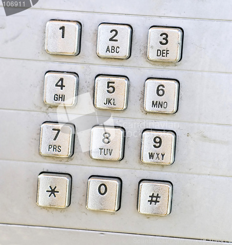 Image of public telephone keyboard