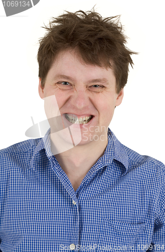 Image of Man with bared teeth portrait