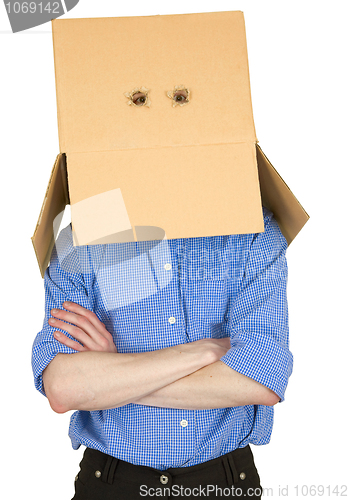 Image of Man and cardboard