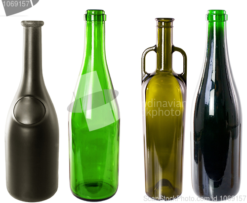 Image of Wine bottles isolated on white