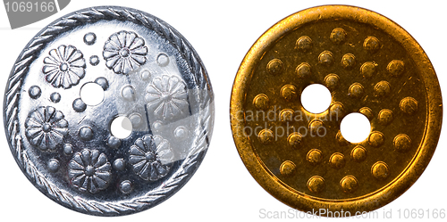 Image of Two metal buttons