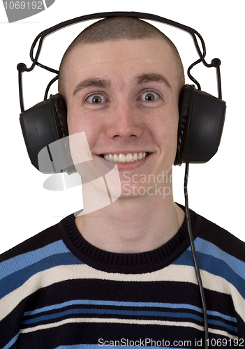 Image of Man in phones