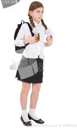 Image of Schoolgirl with satchel