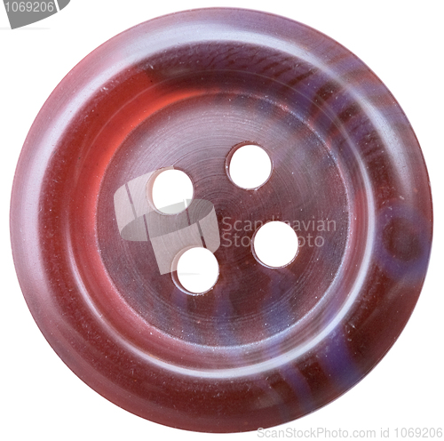 Image of Brown plastic button