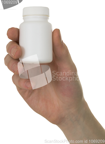 Image of Vial with a drug in a hand
