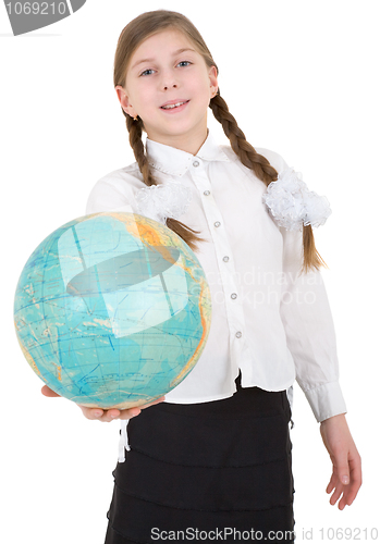 Image of Girl with globe 