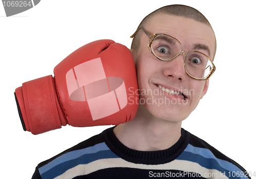 Image of The man taking a punch