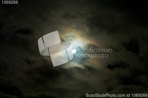 Image of Moon in clouds