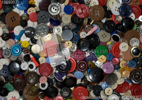 Image of Multicolored plastic button background