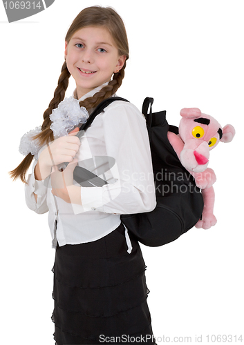 Image of Girl and toy panter