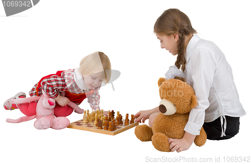 Image of Girls playing chess