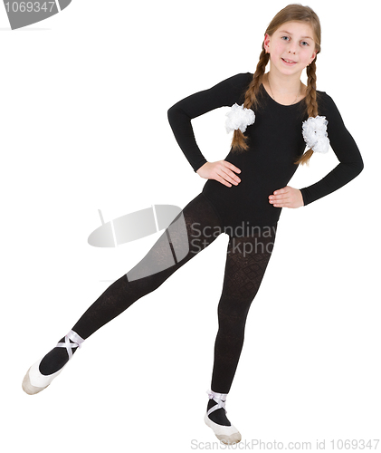 Image of Ballerina on the white background