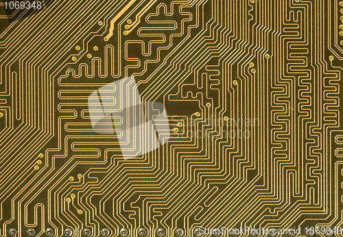 Image of Circuit board background in hi-tech style